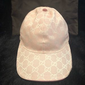 100% AUTH Pink Women’s GG Baseball Cap Size M